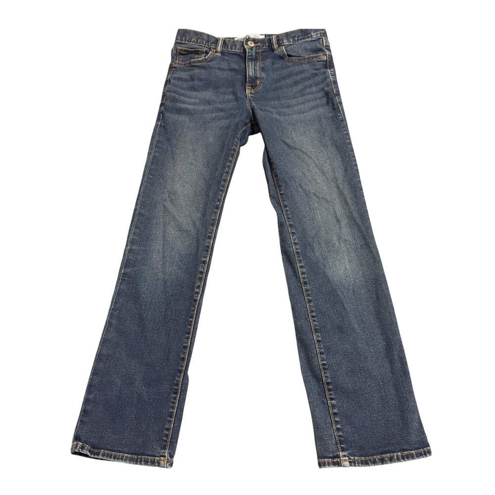 Old Navy Straight Jeans Boys 14 Blue Built-In Flex Adjustable Waist Medium Wash